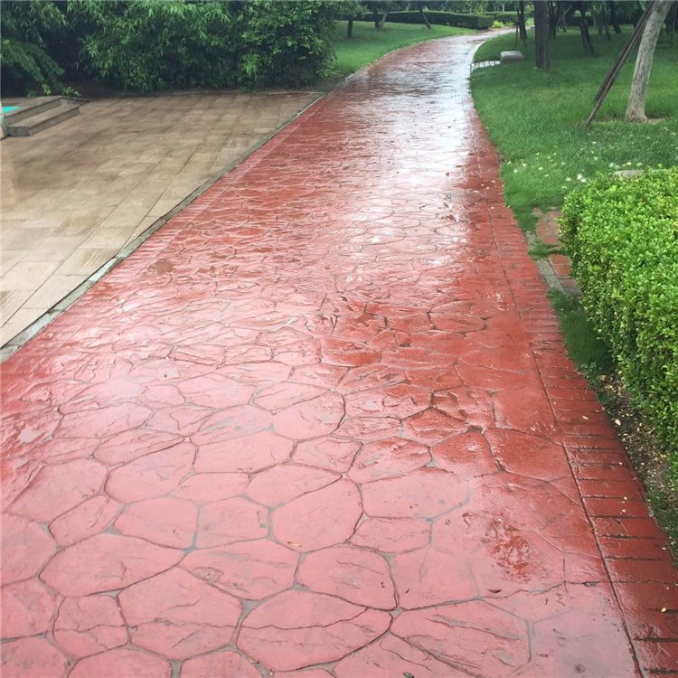 彩色水泥路面壓?；炷恋仄簤夯?砼道路藝術(shù)印花