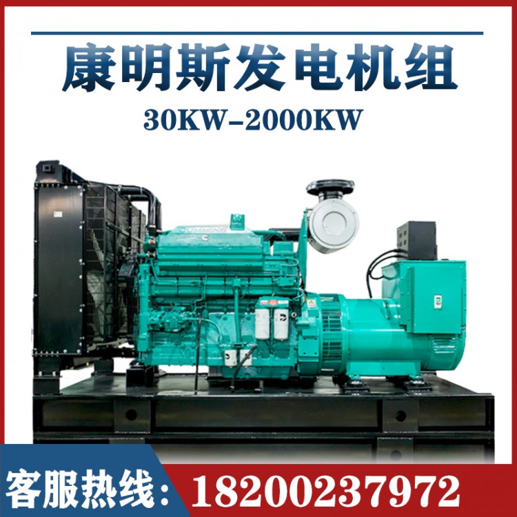 30kw康明斯機(jī)組+電瓶 純銅無刷免維護(hù)電瓶 康明斯發(fā)電機(jī)組