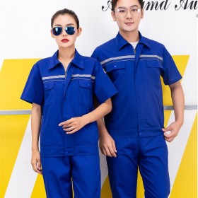 勞保服裝廠 單款3000套備貨庫存現(xiàn)貨 帶反光條安全員工作服