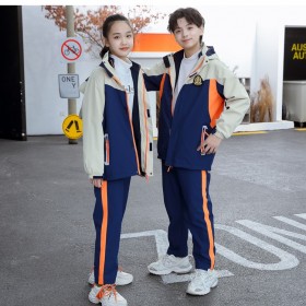 成都定做校服沖鋒衣 新款中小學生校服沖鋒衣套裝