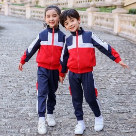 定做園服  幼兒園小學生班服生產廠家 運動風格