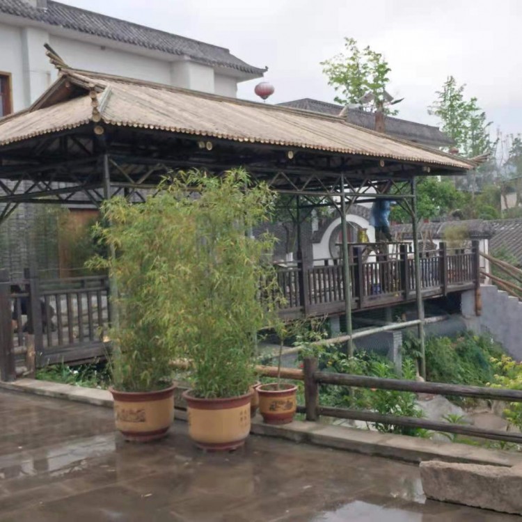 竹長廊設(shè)計 廊架花架景觀廊生態(tài)廊 適用農(nóng)莊、生態(tài)園、景區(qū)