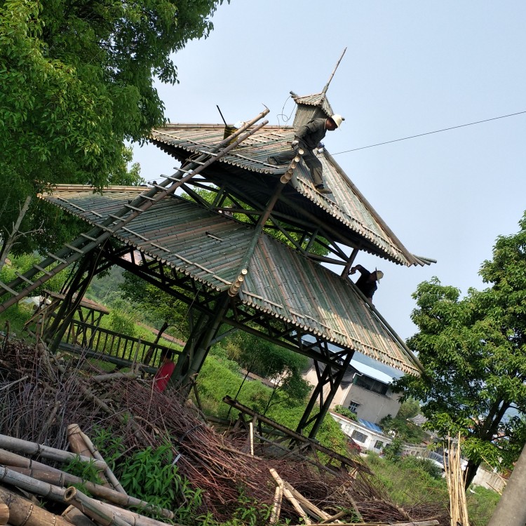 定制直銷優(yōu)質(zhì)竹亭子 設(shè)計安裝竹涼亭 竹亭風(fēng)景亭臺樓閣 風(fēng)景亭休閑亭鄉(xiāng)村旅游風(fēng)景亭