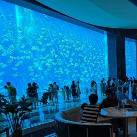 四川大魚(yú)缸定做 亞克力魚(yú)缸定制 別墅大魚(yú)缸設(shè)計(jì)制作 戲浪海景