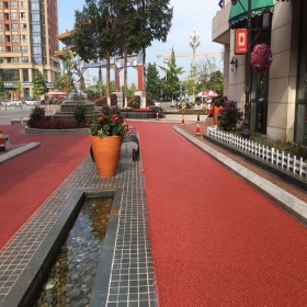 敦煌市 透水路面材料 彩色滲透地坪 彩色藝術(shù)混凝土 價(jià)格
