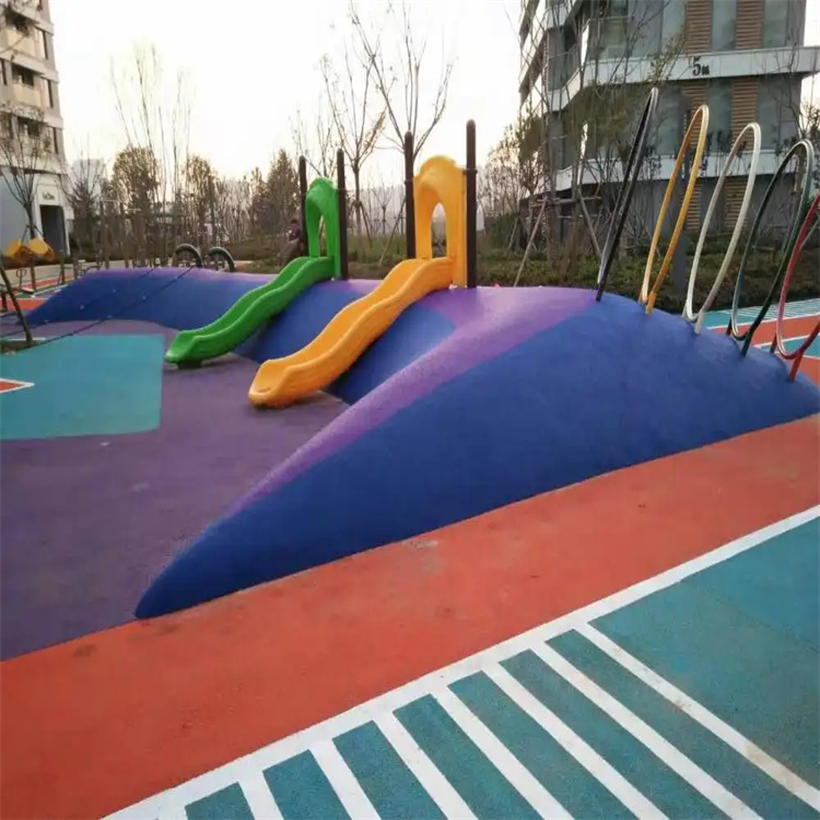 幼兒園戶外田徑彩色塑膠地坪 全塑型13mm跑道 包工包料施工