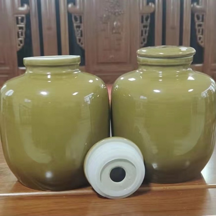 蜀鑫 復(fù)古密封陶瓷蜂蜜罐醬菜罐子干貨罐子雜糧儲(chǔ)物罐家用泡菜缸可定制