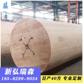 新弘瑞森 定制膠合木圓柱 直徑50厘米 長(zhǎng)6米 不開(kāi)膠不開(kāi)裂