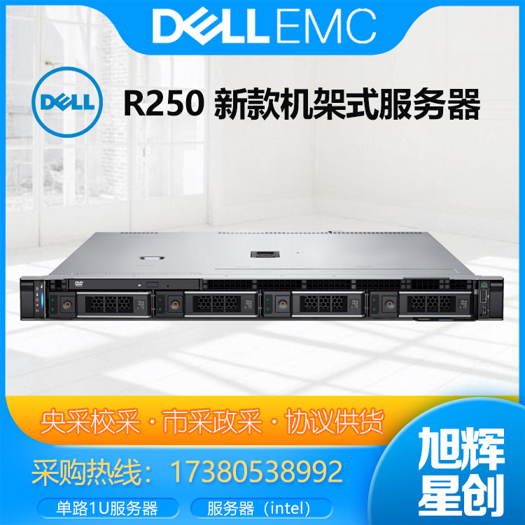 成都戴爾服務(wù)器總代理（DELL）DR250 1U機架式服務(wù)器 ERP用友金蝶軟件
