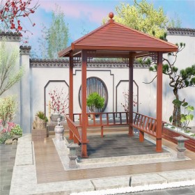 公園景區(qū)古建四角涼亭 防腐木實木亭造價 多種規(guī)格款式