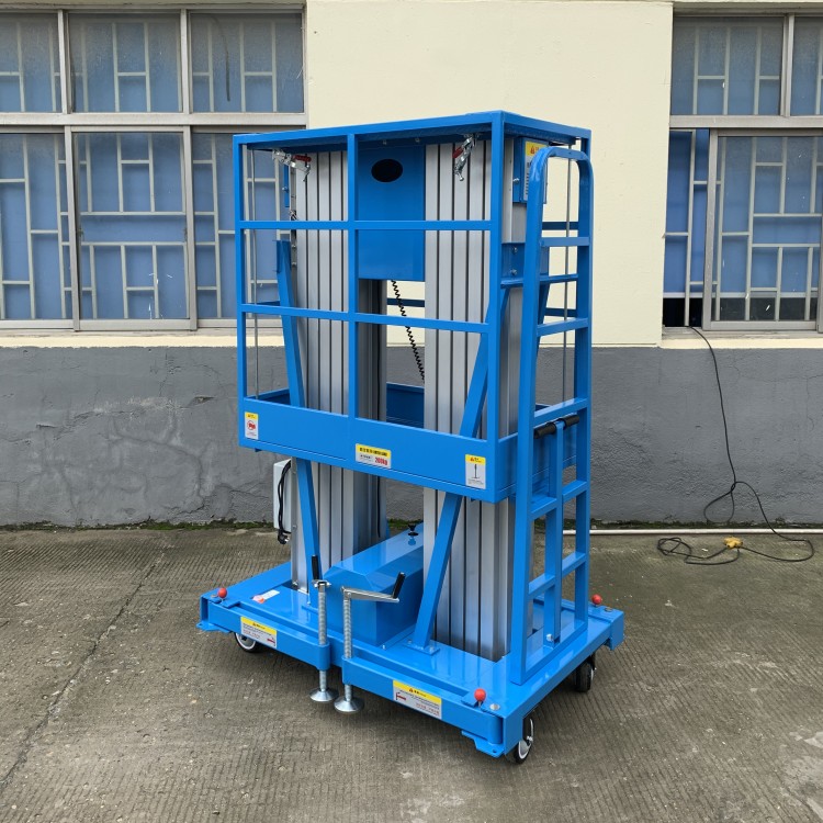 移動升降機 車間工廠室內小型鋁合金雙柱高空作業(yè)平臺