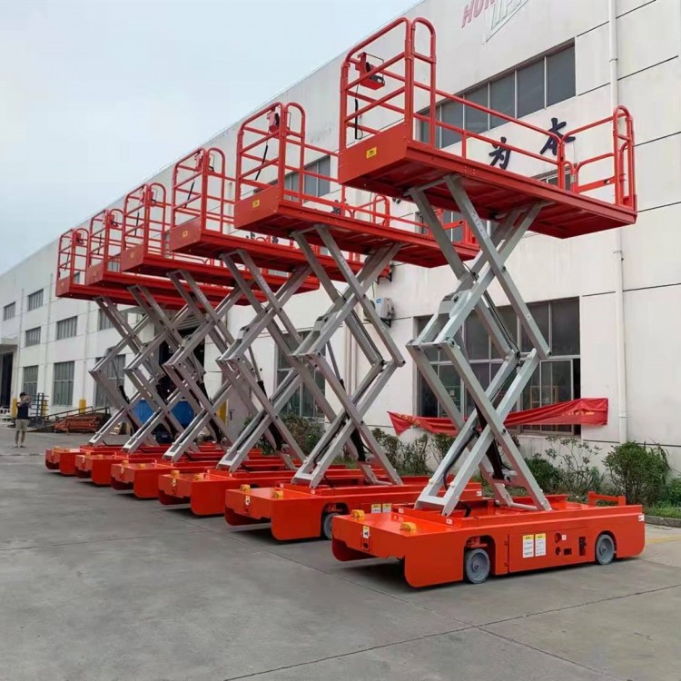 自行走升降車 整機(jī)小巧靈活護(hù)欄可折疊 雙向控制升降