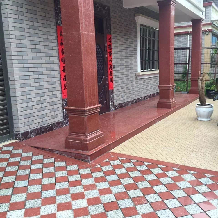 中國(guó)紅石材地鋪板 廣場(chǎng)小區(qū)花崗巖地鋪板 戶(hù)外建設(shè)用