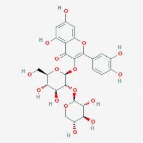 槲皮素-3-O-桑布雙糖苷 Quercetin 3-Sambubioside 83048-35-5 C26H28O16