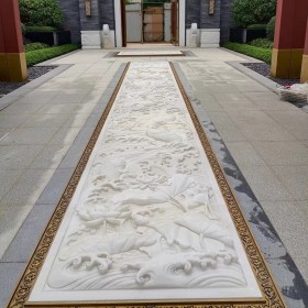 供應景區(qū)漢白玉浮雕 地面裝飾用 圖案豐富 可定制