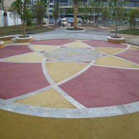 廣場(chǎng)彩色透水混凝土 c25彩色混凝土 透水彩色路面 服務(wù)周到的本地廠家