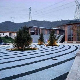 廣場(chǎng)彩色透水混凝土 園林道路彩色混凝土 車行彩色透水混凝土路 豪軒材料本地廠家