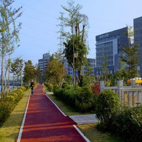 細(xì)粒式彩色透水混凝土 廣場彩色透水混凝土 園林道路彩色混凝土 透水性混凝土