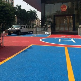 透水混凝土街道 彩色透水混凝土路 生態(tài)透水地坪 免費到地指導(dǎo)