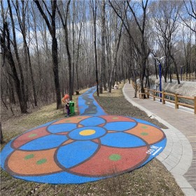城市道路透水人行道 彩色透水混凝土道路 生態(tài)透水砼路面 透水混凝土材料價(jià)
