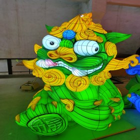 中彩造型彩燈制作 元宵節(jié)花燈定做 五福臨門