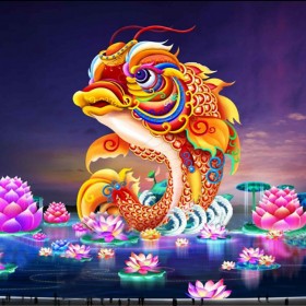 大型春節(jié)花燈 彩燈 景觀主題定制 工廠燈會(huì)布置 中彩